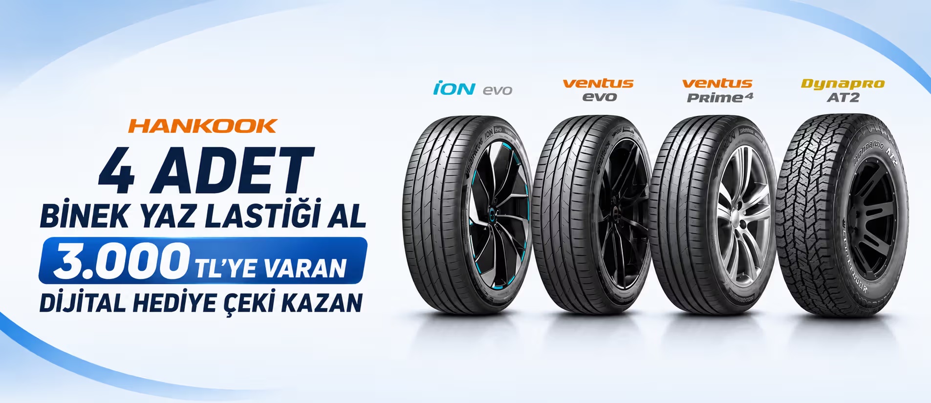 4 Adet Hankook Binek Yaz Lastiği Al, 3.000 TL’ye Varan Dijital Hediye Çeki Kazan